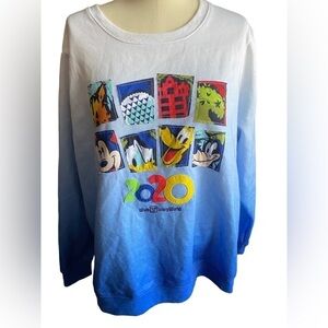 Walt Disney World 2020 Pullover sweatshirt XXL - Mickey Donald Pluto Goofy - EUC